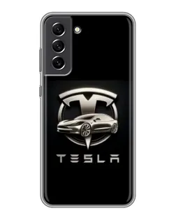 Чохол для Samsung Galaxy S21 FE з картинкою «Tesla — срібне авто» Чохол для Samsung Galaxy S21 FE з картинкою «Tesla — срібне авто»