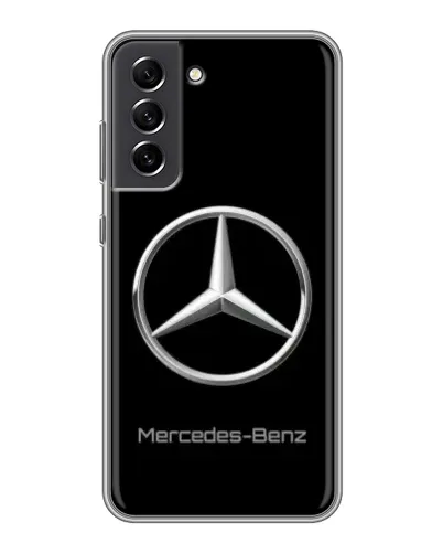 Чехол для Samsung Galaxy S21 FE с картинкой «Mercedes Silver Logo»