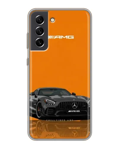 Чехол для Samsung Galaxy S21 FE с картинкой «Оранжевый Mercedes AMG»