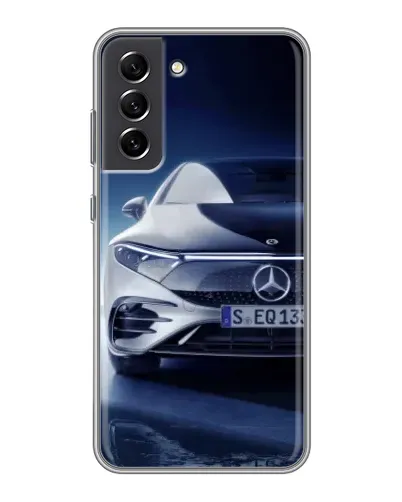 Чехол для Samsung Galaxy S21 FE с картинкой «Mercedes EQ — будущее»