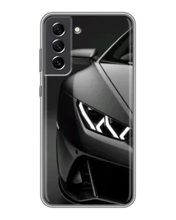 Чехол для Samsung Galaxy S21 FE с картинкой «Lamborghini фары детализация»