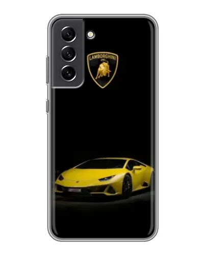 Чехол для Samsung Galaxy S21 FE с картинкой «Lamborghini желтый акцент»
