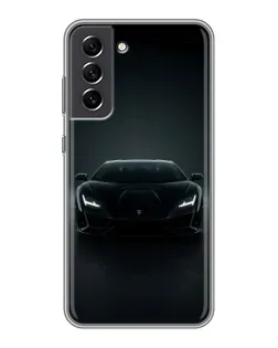 Чехол для Samsung Galaxy S21 FE с картинкой «Черный Lamborghini Aventador»