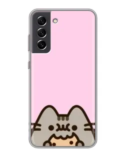 Чехол для Samsung Galaxy S21 FE с картинкой «Pusheen и печенье» Чехол для Samsung Galaxy S21 FE с картинкой «Pusheen и печенье»