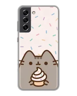 Чехол для Samsung Galaxy S21 FE с картинкой «Пушин с кексом» Чехол для Samsung Galaxy S21 FE с картинкой «Пушин с кексом»