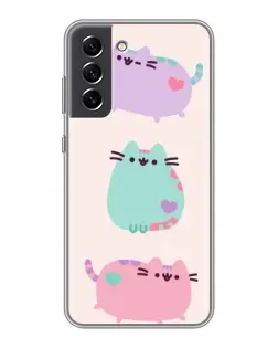 Чехол для Samsung Galaxy S21 FE с картинкой «Pusheen трио» Чехол для Samsung Galaxy S21 FE с картинкой «Pusheen трио»