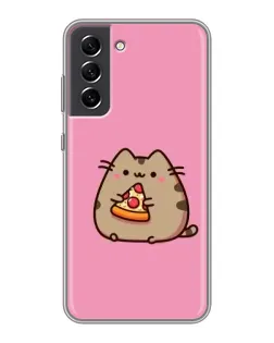 Чехол для Samsung Galaxy S21 FE с картинкой «Пушин с пиццей» Чехол для Samsung Galaxy S21 FE с картинкой «Пушин с пиццей»