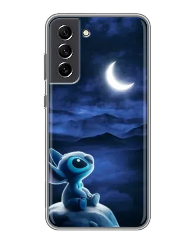 Чехол для Samsung Galaxy S21 FE с картинкой «Лунная ночь Стича»