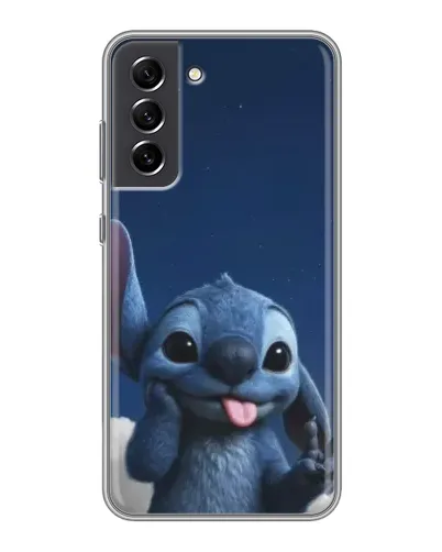 Чехол для Samsung Galaxy S21 FE с картинкой «Стич в облаках»
