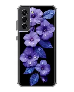 Чохол для Samsung Galaxy S21 FE з картинкою «Фіолетові квіти з росою» Чохол для Samsung Galaxy S21 FE з картинкою «Фіолетові квіти з росою»