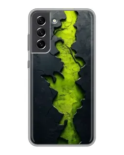 Чохол для Samsung Galaxy S21 FE з картинкою «Салатовий розлом скелі»