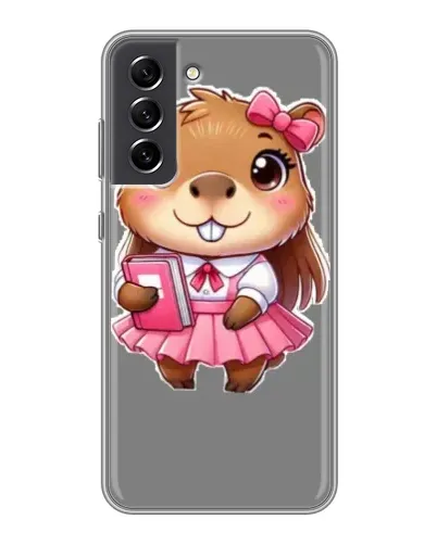 Чехол для Samsung Galaxy S21 FE с картинкой «Девочка капибара» Чехол для Samsung Galaxy S21 FE с картинкой «Девочка капибара»
