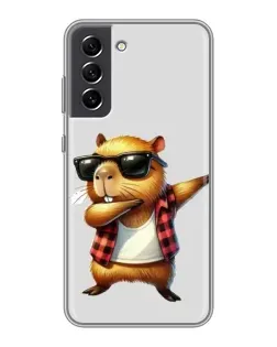 Чохол для Samsung Galaxy S21 FE з картинкою «Капібара репер даб» Чохол для Samsung Galaxy S21 FE з картинкою «Капібара репер даб»