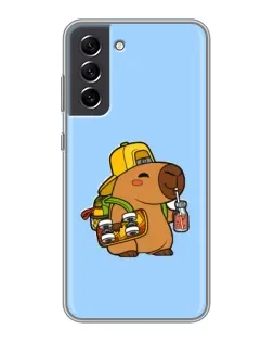 Чохол для Samsung Galaxy S21 FE з картинкою «Капібара на скейті» Чохол для Samsung Galaxy S21 FE з картинкою «Капібара на скейті»