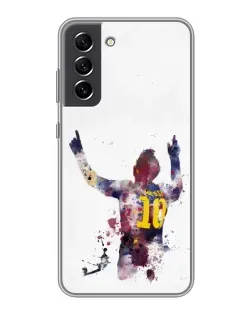 Чехол для Samsung Galaxy S21 FE с картинкой «Акварельный Месси Барселона»