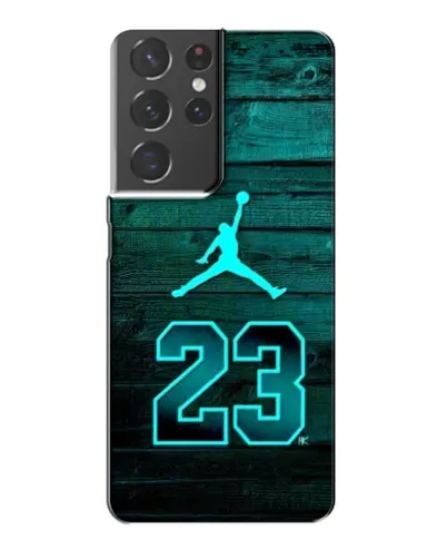 Чехол для Samsung Galaxy S21 Plus с картинкой «Jordan Cyan 23»