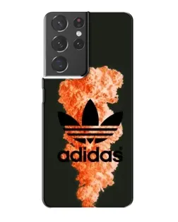 Чехол для Samsung Galaxy S21 Plus с картинкой «Оранжевый дым Adidas»