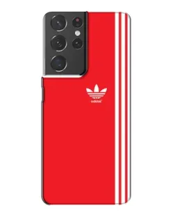 Чехол для Samsung Galaxy S21 Plus с картинкой «Красный минимализм Adidas»