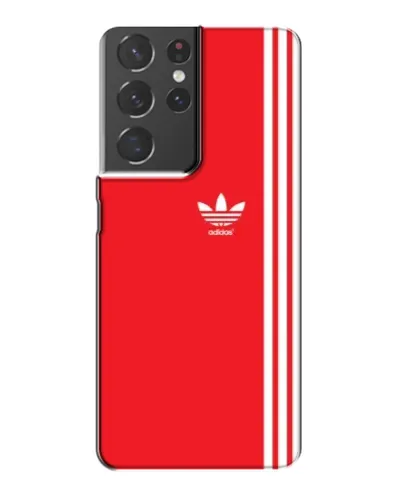 Чехол для Samsung Galaxy S21 Plus с картинкой «Красный минимализм Adidas»