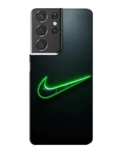 Чехол для Samsung Galaxy S21 Plus с картинкой «Неоновый контур Nike»