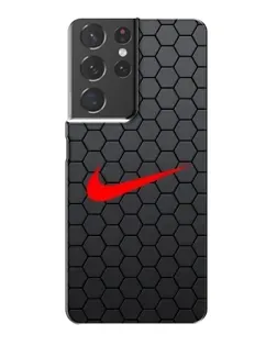 Чехол для Samsung Galaxy S21 Plus с картинкой «Nike — карбоновая сетка»