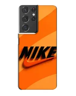 Чехол для Samsung Galaxy S21 Plus с картинкой «Оранжевый драйв Nike»