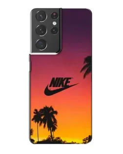 Чехол для Samsung Galaxy S21 Plus с картинкой «Nike на закате солнца»