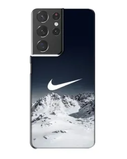 Чехол для Samsung Galaxy S21 Plus с картинкой «Nike — зимние горы»