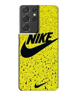 Чехол для Samsung Galaxy S21 Plus с картинкой «Желтый текстурный Nike»