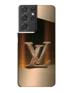 Чехол для Samsung Galaxy S21 Plus с картинкой «LV — золотое сияние»