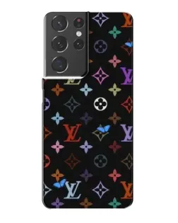 Чехол для Samsung Galaxy S21 Plus с картинкой «Цветная монограмма LV»