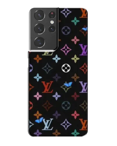 Чехол для Samsung Galaxy S21 Plus с картинкой «Цветная монограмма LV»