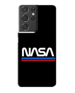 Чехол для Samsung Galaxy S21 Plus с картинкой «NASA — классика Red Blue»