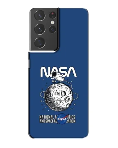 Чехол для Samsung Galaxy S21 Plus с картинкой «NASA — лунная миссия»
