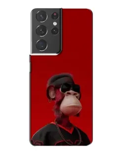 Чехол для Samsung Galaxy S21 Plus с картинкой «Bored Ape в красном» Чехол для Samsung Galaxy S21 Plus с картинкой «Bored Ape в красном»
