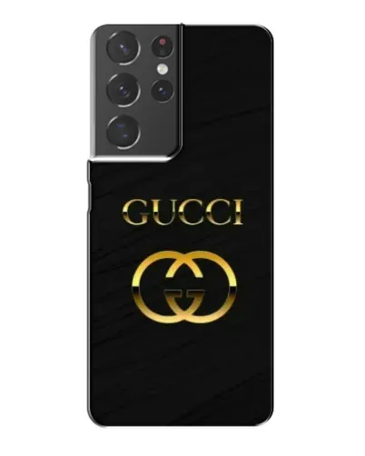 Чехол для Samsung Galaxy S21 Plus с картинкой «Золотой логотип Gucci»