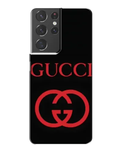 Чехол для Samsung Galaxy S21 Plus с картинкой «Gucci — красный логотип»