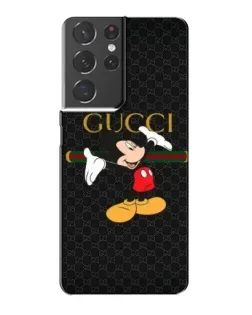 Чехол для Samsung Galaxy S21 Plus с картинкой «Микки Маус Gucci»