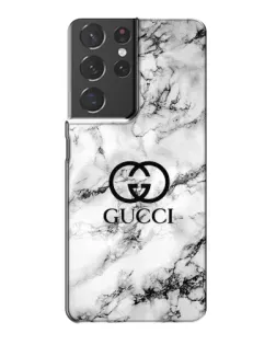 Чехол для Samsung Galaxy S21 Plus с картинкой «Gucci — мраморный шик»