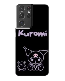 Чехол для Samsung Galaxy S21 Plus с картинкой «Kuromi — черный минимализм»