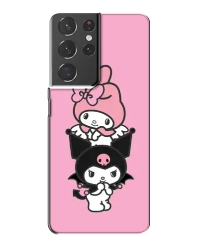 Чехол для Samsung Galaxy S21 Plus с картинкой «My Melody и Kuromi»