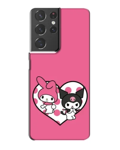 Чехол для Samsung Galaxy S21 Plus с картинкой «Kuromi и My Melody»