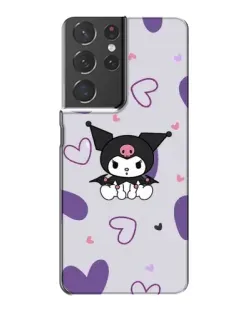 Чехол для Samsung Galaxy S21 Plus с картинкой «Kuromi и лавандовые сердца»