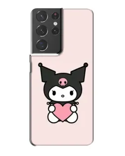 Чехол для Samsung Galaxy S21 Plus с картинкой «Kuromi и сердце»