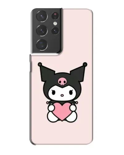 Чехол для Samsung Galaxy S21 Plus с картинкой «Kuromi и сердце»