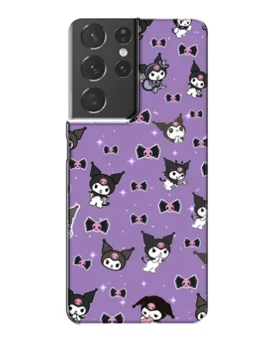 Чехол для Samsung Galaxy S21 Plus с картинкой «Kuromi — паттерн»