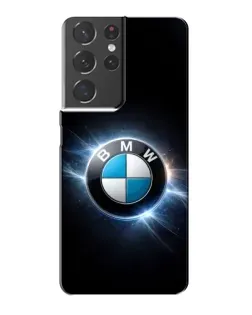 Чехол для Samsung Galaxy S21 Plus с картинкой «BMW — неоновое сияние»