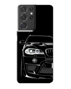 Чехол для Samsung Galaxy S21 Plus с картинкой «Темный силуэт BMW»