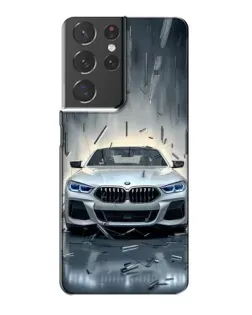 Чехол для Samsung Galaxy S21 Plus с картинкой «BMW в свете фар»