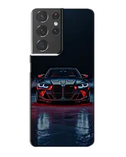 Чехол для Samsung Galaxy S21 Plus с картинкой «BMW на мокрой дороге»